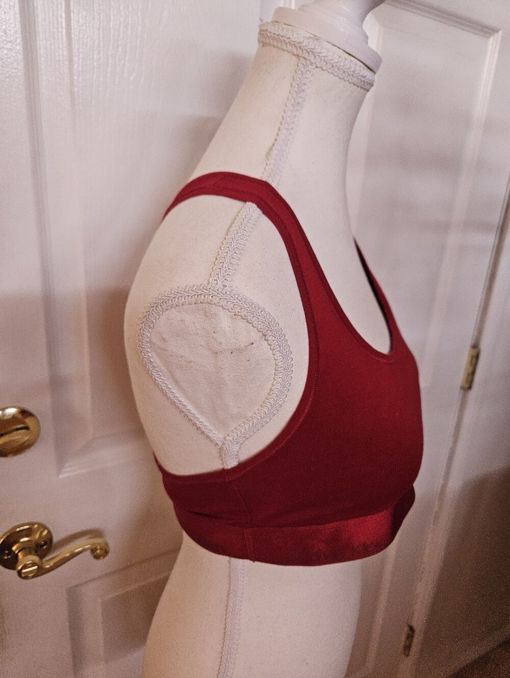 CALVIN KLEIN Juneberry Red Icon Cotton Modal Holiday Shine Bralette L - Picture 8 of 11